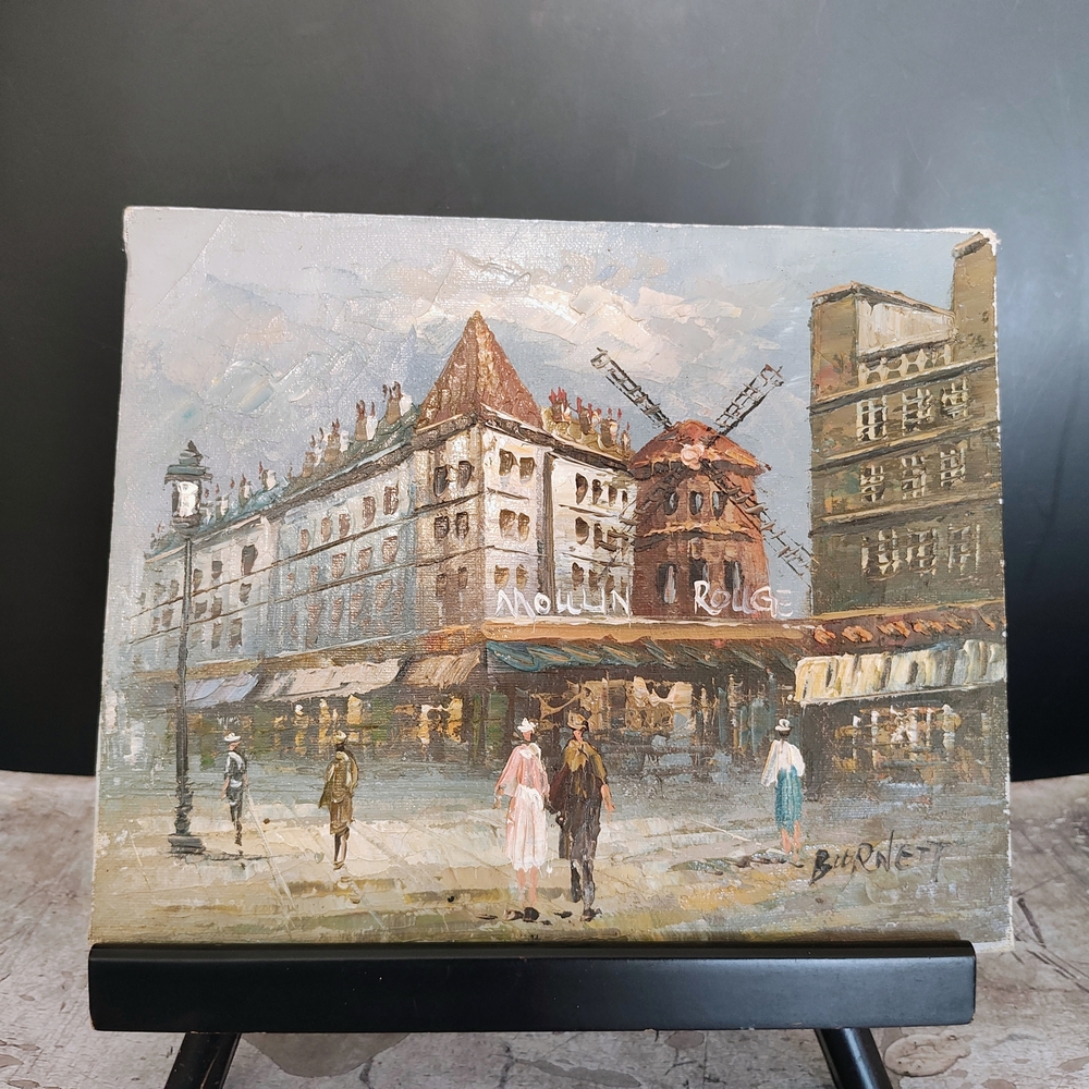 Vintage Oil Painting Original Signed Burnett
